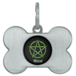 Médaillons Pour Animaux Domestiques Wiccan Pet VERT Personnalisé