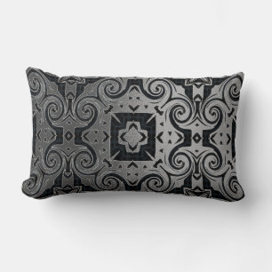 Medalian Black/Silver Texture 1 Design 1/ Schwarz Lendenkissen