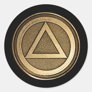 Medallion auf der Schwarzen Erholung Runder Aufkleber
