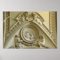 Medallion, die die Taufe des Konstantin darstellt