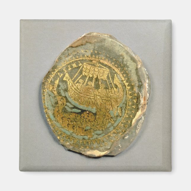 Medallion, die Jonah und den Wal darstellt, römisc Magnet (Vorne)