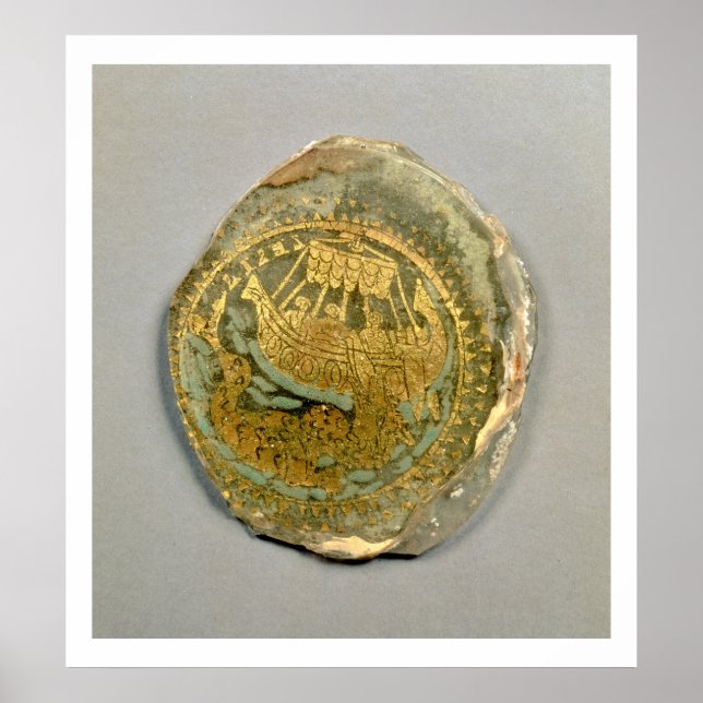 Medallion, die Jonah und den Wal darstellt, römisc Poster (Vorne)