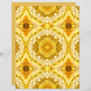 Medallion in Mustard Golden Yellow Batik Pattern