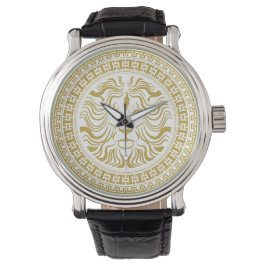 Medallion Lion Gold White Armbanduhr