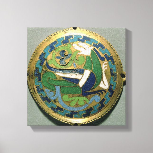 Medallion mit einem Drachen, Französisch, aus Conq Leinwanddruck (Vorderseite)