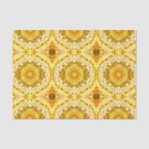 Medallion Muster in Mustard Yellow Batik Muster Seidenpapier