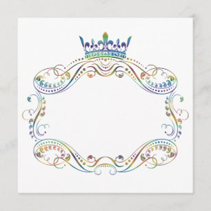 Medallion Rahmen mit Kroneneinladung Einladung