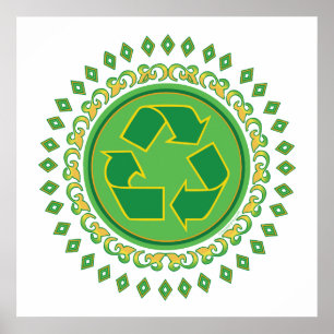 Medallion Recycle Sign Poster