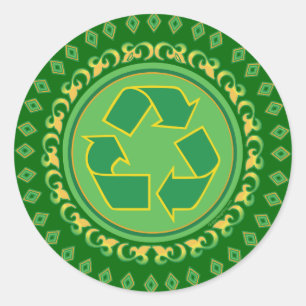Medallion Recycle Sign Runder Aufkleber