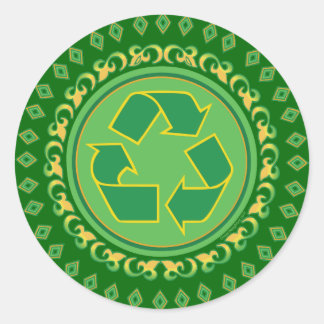 Medallion Recycle Sign Runder Aufkleber