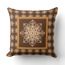 Medallion Throw Kissenbraun