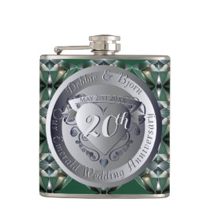 Medallion zum 20. Jubiläum des Smaragddesigns Flachmann