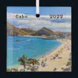 Medano Beach, Cabo San Lucas, Ornament Aus Glas<br><div class="desc">Der Medano Beach ist der wichtigste, sichere und beliebteste Badestrand von Cabo San Lucas. Mit warmen Sand, vielen Leuten, Sonnenschirmen und wunderschönen Ausblicken, ist dies der Ort, wo Sie sich in der Sonne amüsieren können.</div>