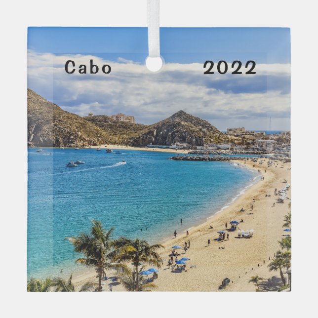 Medano Beach, Cabo San Lucas, Ornament Aus Glas (Vorderseite)