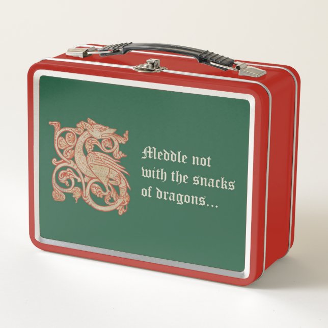 "Meddle not.." Metall Brotdose (Vorderseite)