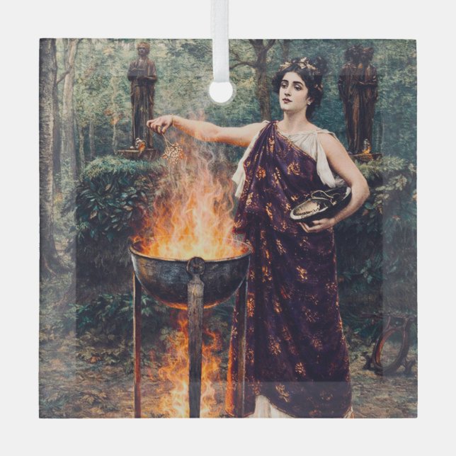 Medea Brewing Her Potion –  Ornament Aus Glas (Vorderseite)