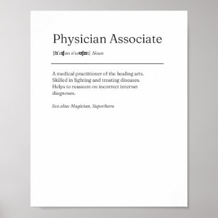 Médecin Associé Définition Drôle Poster Cadeau