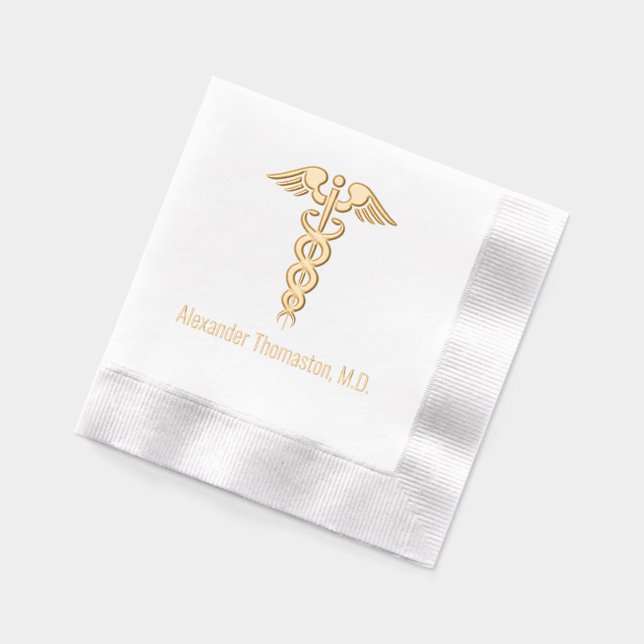 Médecin Caducée Nom Professionnel (Gauche)