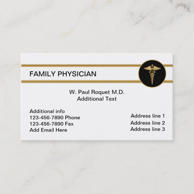 Médecin de famille cartes de visite (Devant)