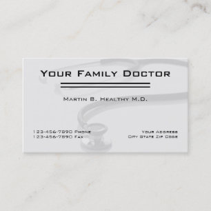 Médecin de famille simple cartes de visite