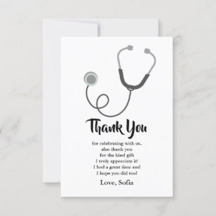 Médecin, Infirmière, carte de remerciements Médica