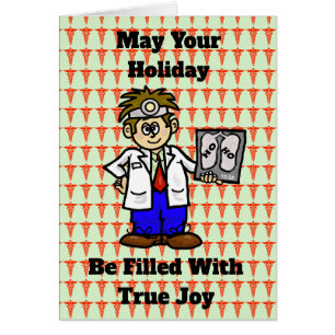 Médecin Médicale avec la carte de Noël Ho Ho