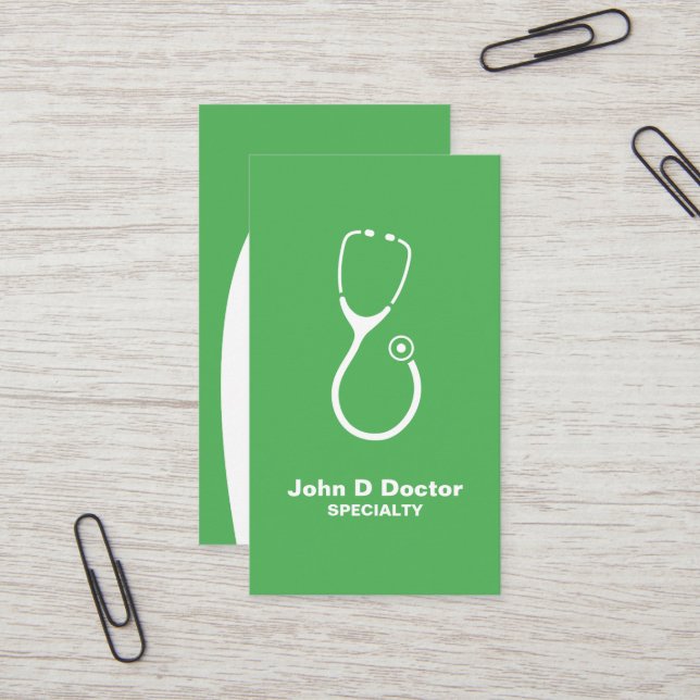 Médecin Médicale ou cartes de visite verts pour la (Devant/Arrière en situation)