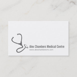 Médecins simples cartes de visite de stéthoscope