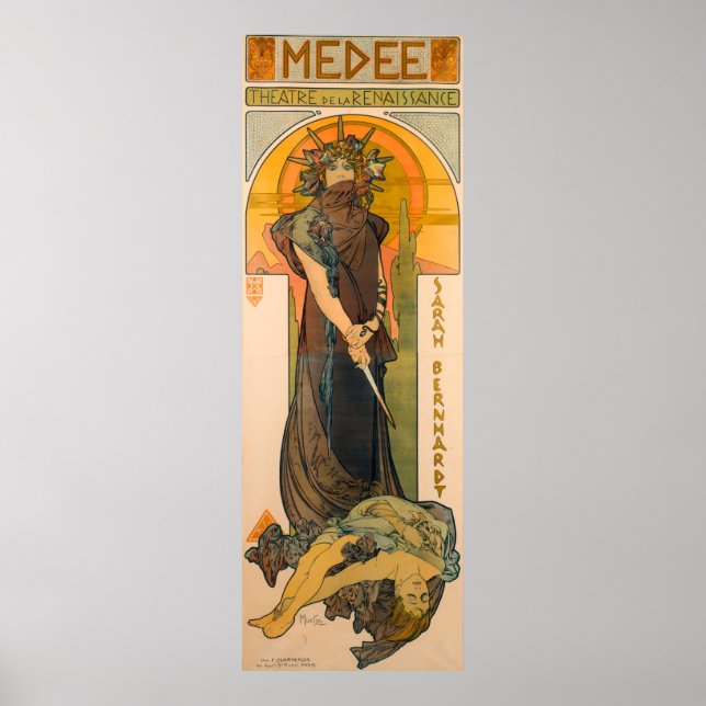 Medee von Alphonse Mucha Poster (Vorne)