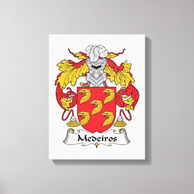 Medeiros Familienwappen Leinwanddruck (Vorderseite)