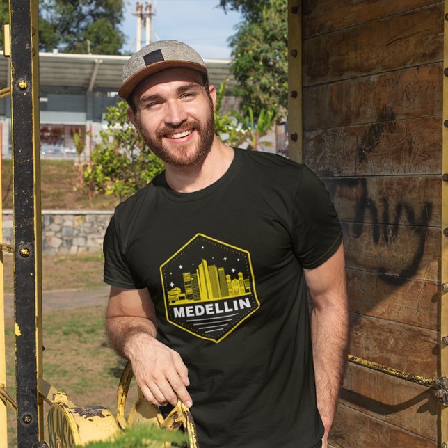 Medellin Cityscape Kolumbien T-Shirt (medellin colombia city logo t shirt)