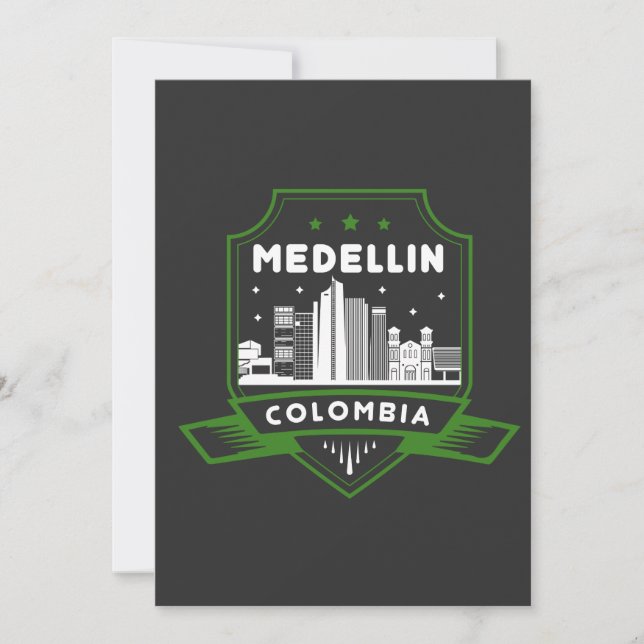 Medellin Colombia Skyline Carte d'invitation (Devant)