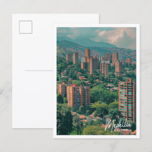 Medellin Kolumbien Kunst Reise berühmter Ort Postkarte