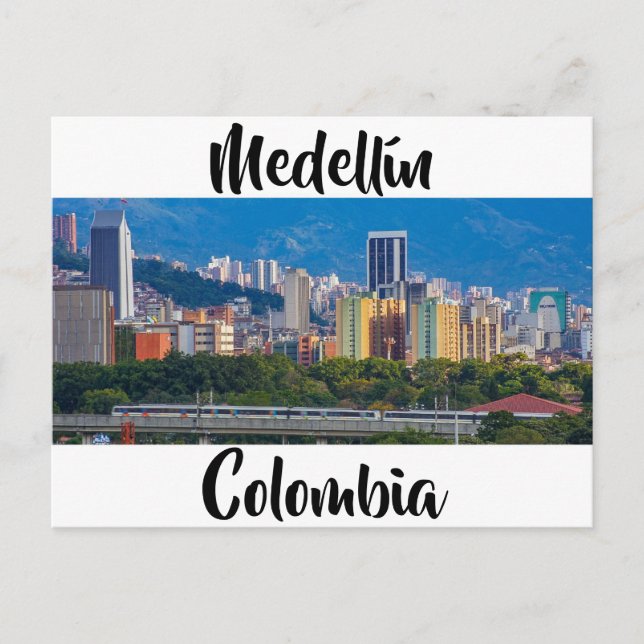 Medellín, Kolumbien, Stadtbild Postkarte (Vorderseite)