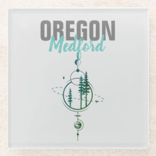 Medford Oregon Geometric Trees Glasuntersetzer