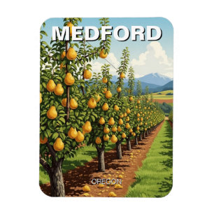 Medford Oregon Reise-Postkarte Magnet