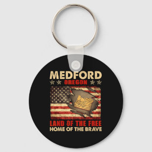 Medford Oregon USA-Flagge 4. Juli Schlüsselanhänger