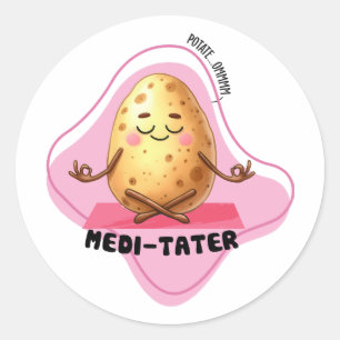 Medi-Tater, Kartoffelpuppe Runder Aufkleber