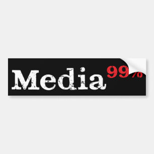 Media99% Autoaufkleber (weiß auf Schwarzem)