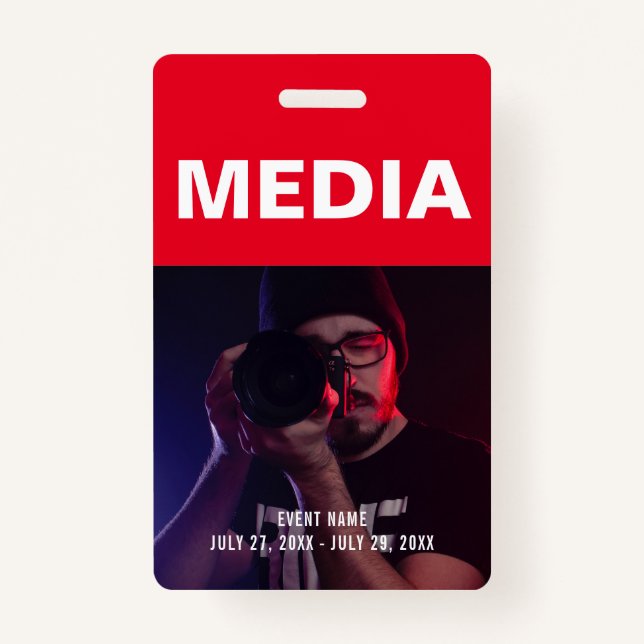 Media All Access Pass Event ID Ausweis (Vorderseite)