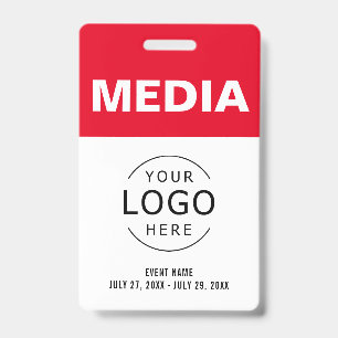 Media All Access Pass Ihre eigene Logo-Event-ID Ausweis