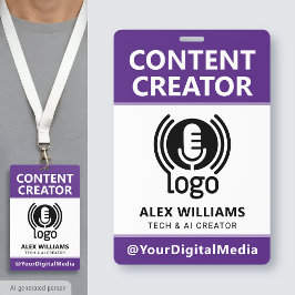 Media-ID-Pass-Logo-Inhalts-Ersteller-Lila-Sicherhe Ausweis