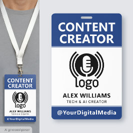 Media-ID-Pass-Logo-Inhalts-Ersteller Navy-Sicherhe Ausweis