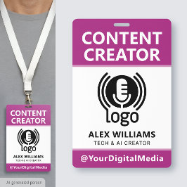 Media-ID-Pass-Logo-Inhalts-Ersteller Pink-Sicherhe Ausweis