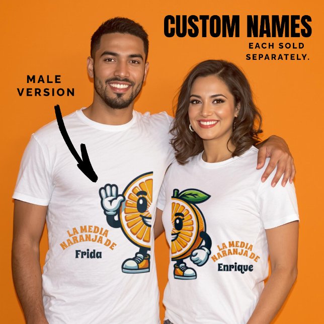 Media Naranja Custom Spanisch (männliche Version) T-Shirt (Media Naranja Custom Spanish (Male Version) T-Shirt.)