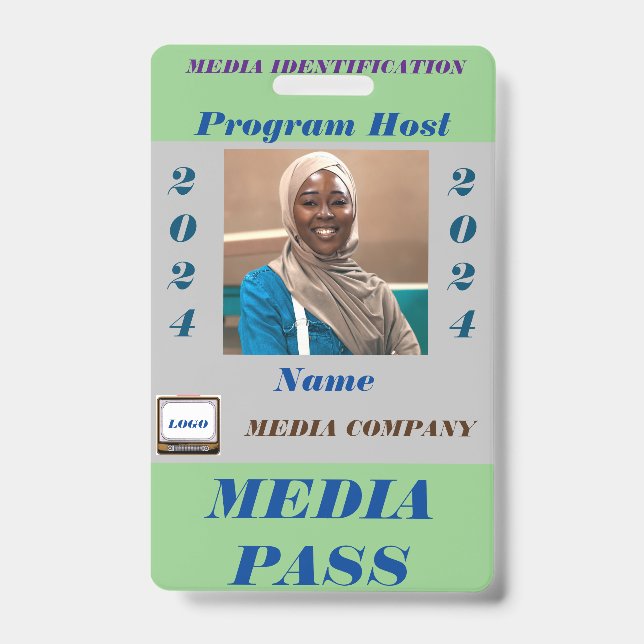 Media Pass Ausweis (Vorderseite)