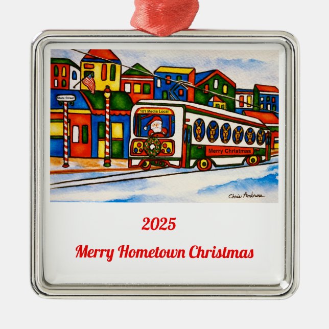 Media, Pennsylvania 2025 Christmas Ornament (Vorne)