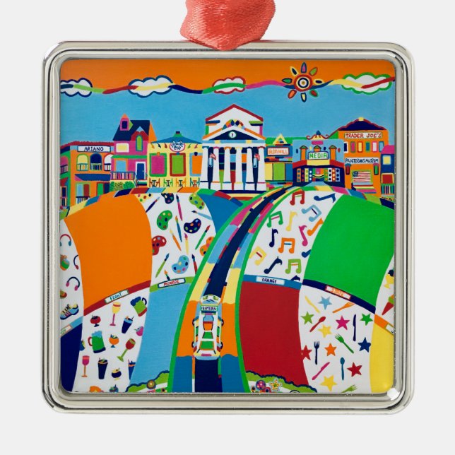 Media, Pennsylvania Christmas Ornament Aus Metall (Vorne)