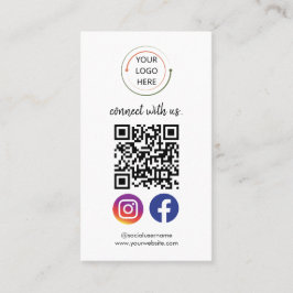 Médias sociaux modernes QR Code Carte de visite | 
