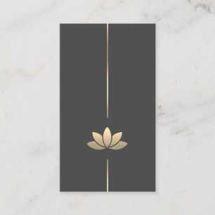 Mediation Gold Lotus Blume Visitenkarte